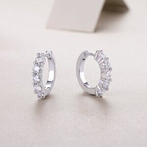 925 sterling silver moissanite earrings